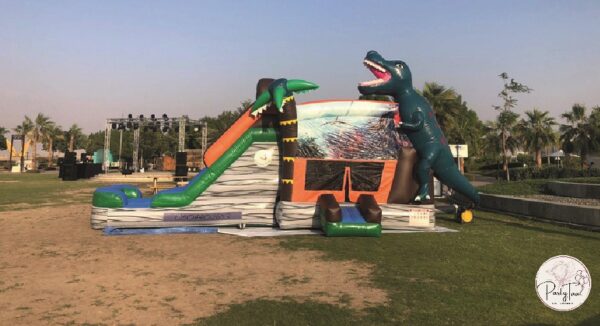 Dinosaur Bouncy Castle with Slide